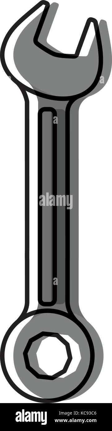 spanner flat icon watercolor silhouette Stock Vector Image & Art - Alamy