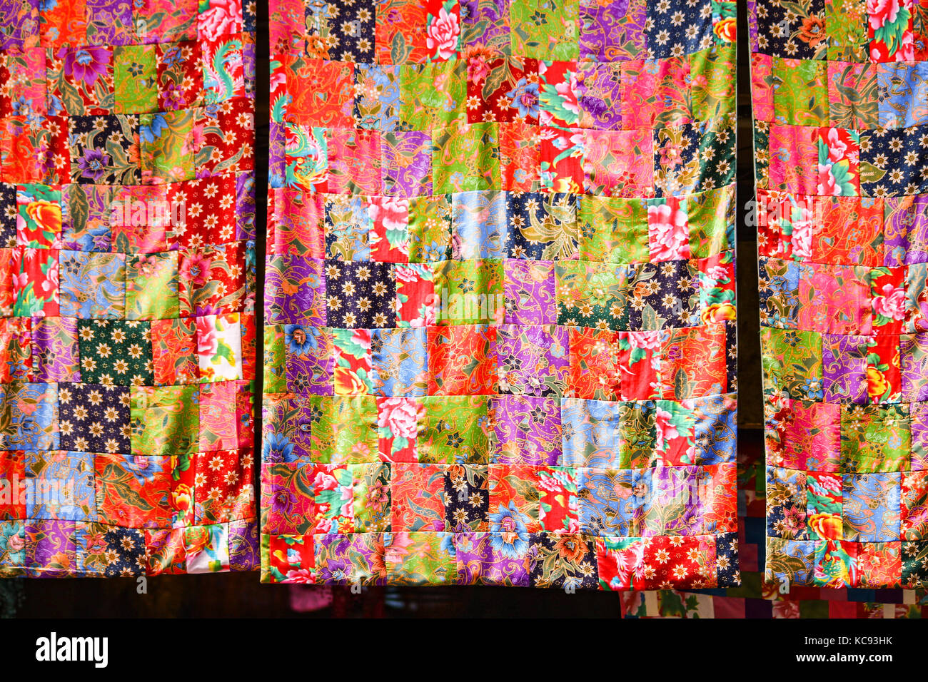 Malaysian Batik traditional cloth design that showcases Malaysian art, culture and tradition Stock Photo