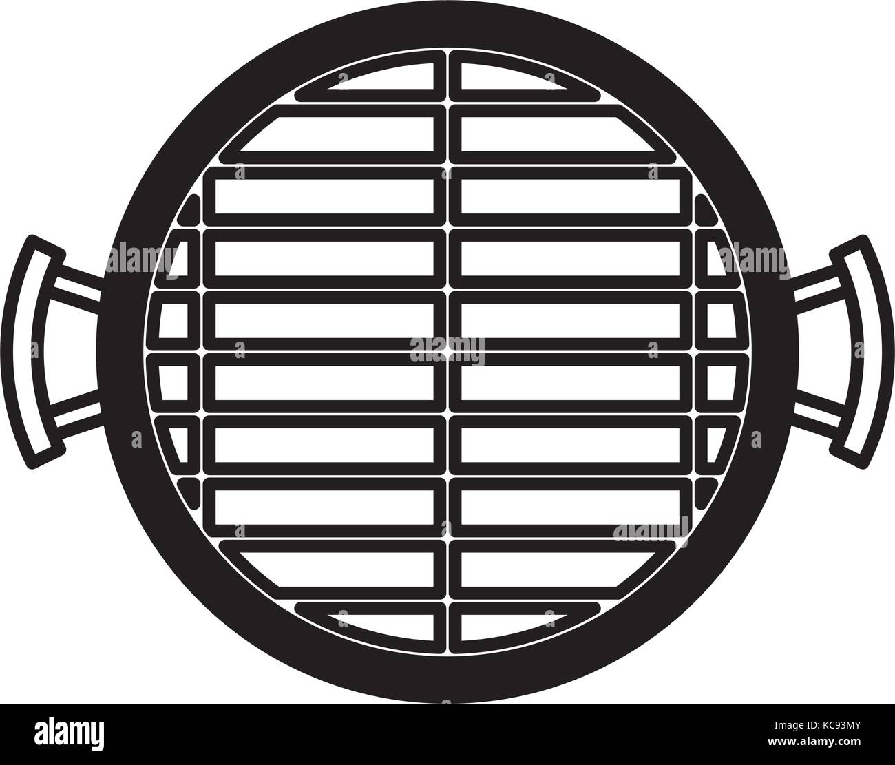 bbq grill top view black silhouette Stock Vector Image & Art Alamy