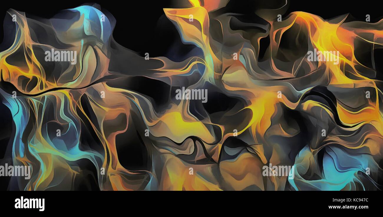 Abstract electrifying lines, smoky fractal texture pattern, digital ...