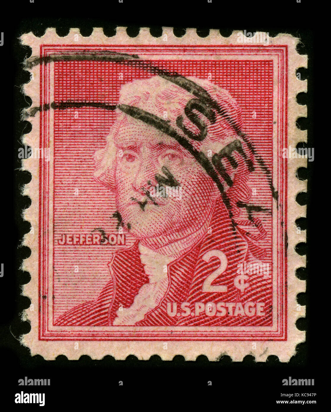USA - CIRCA 1930: A stamp printed in USA shows Portrait President Thomas Jefferson circa 1930. Stock Photo