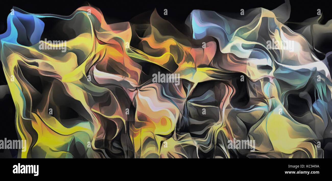 Abstract electrifying lines, smoky fractal texture pattern, digital ...