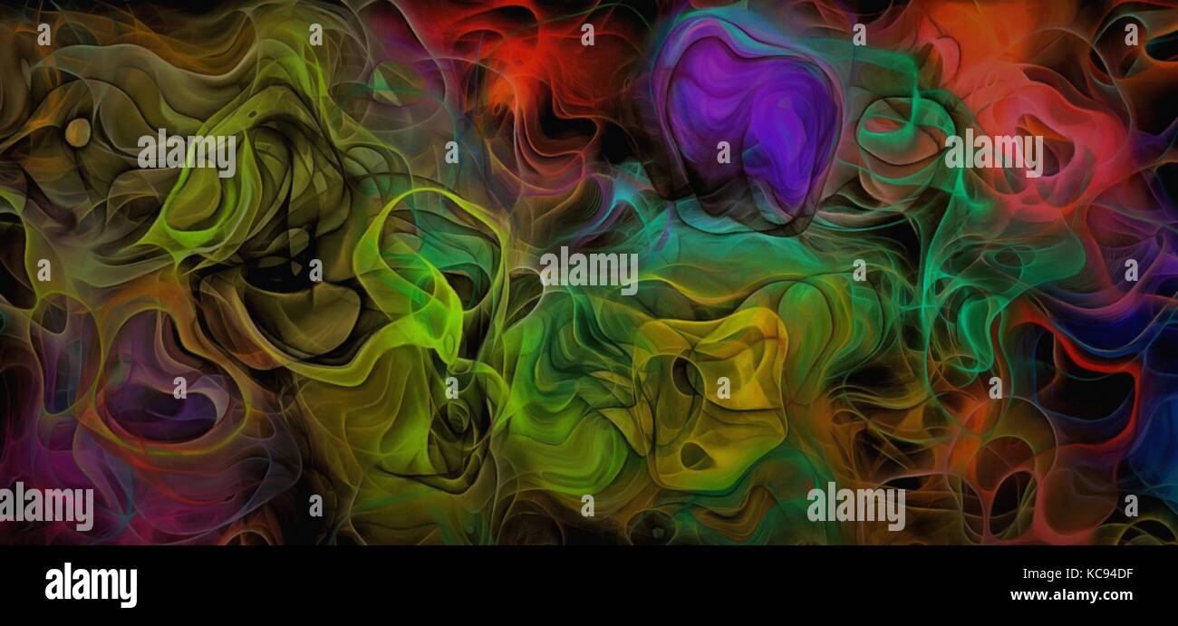 Abstract electrifying lines, smoky fractal texture pattern, digital ...