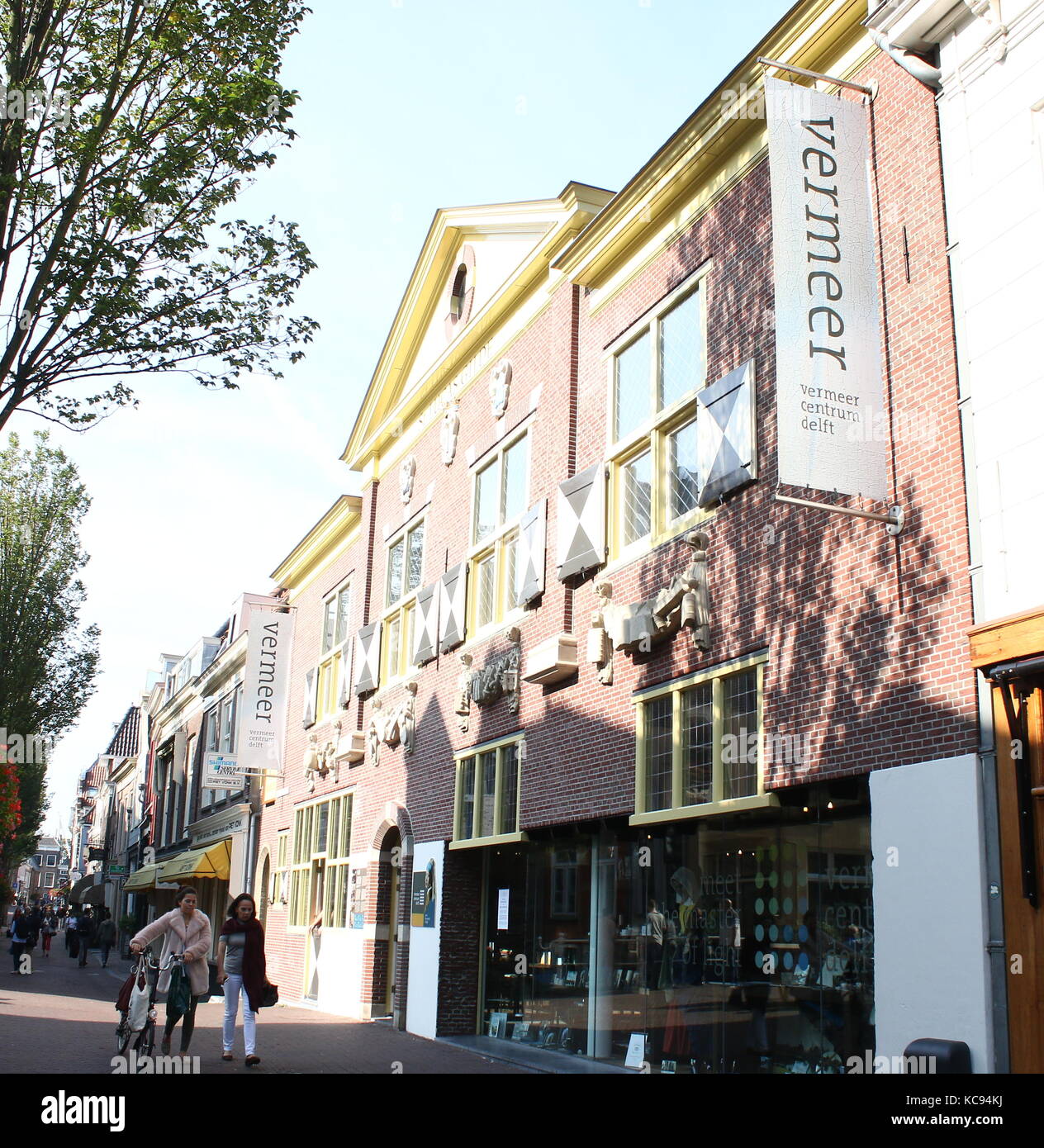 Vermeer Centre at Voldersgracht , Delft, The Netherlands. Museum & information center dedicated to the famous 17th century painter Johannes Vermeer. Stock Photo