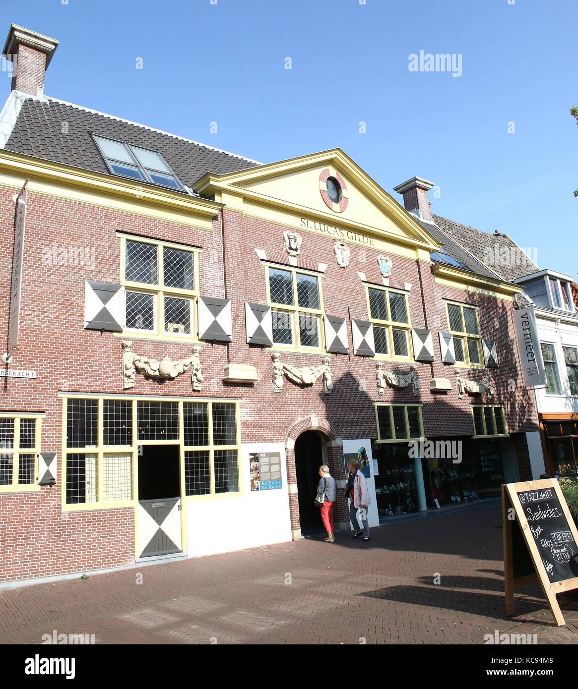 Vermeer delft centrum hires stock photography