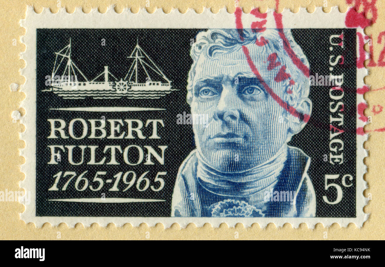 Robert fulton stamp hi-res stock photography and images - Alamy