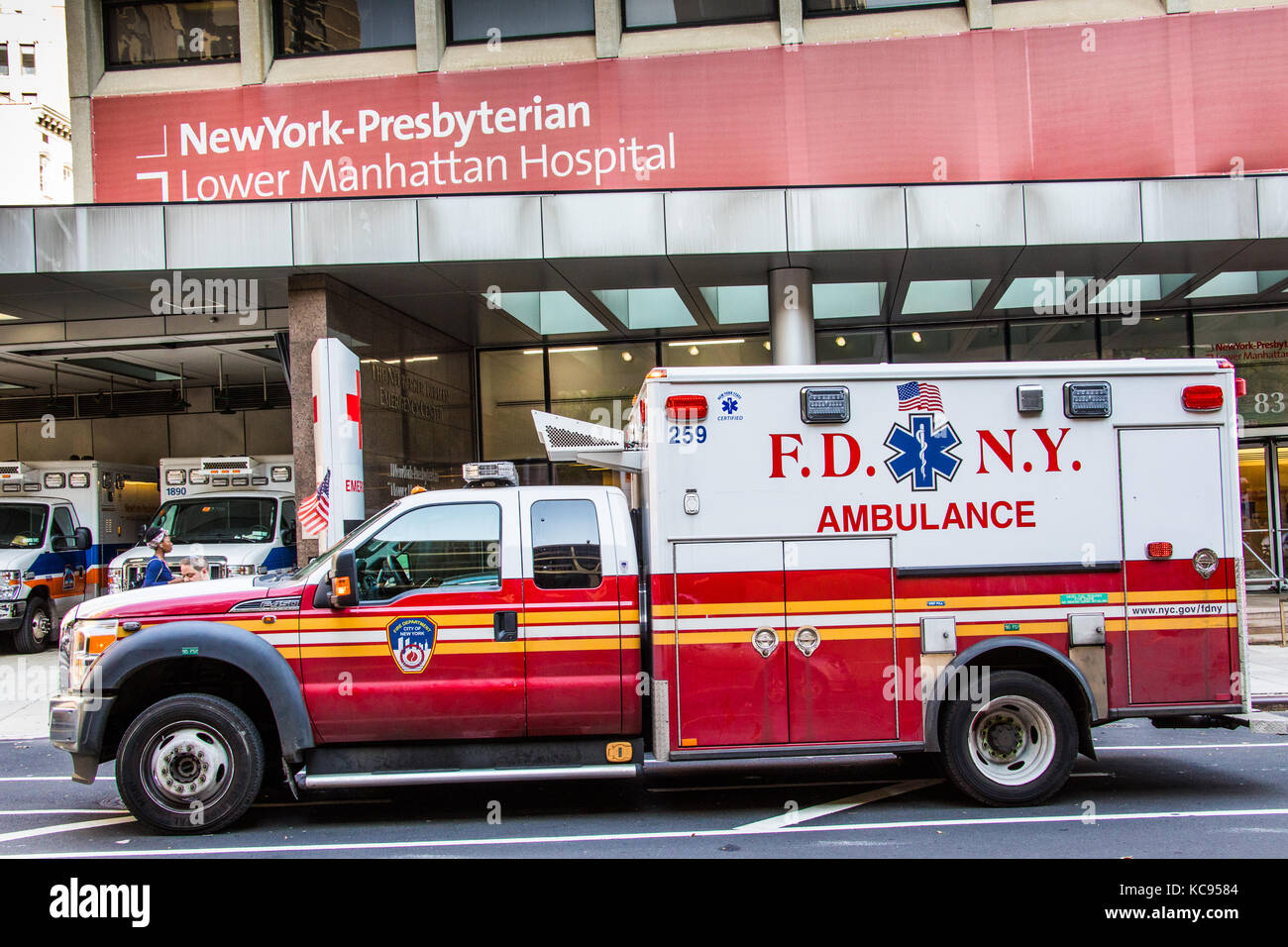 FDNY Ambulance infront of Neww York Presbyterian Hospital, Lower