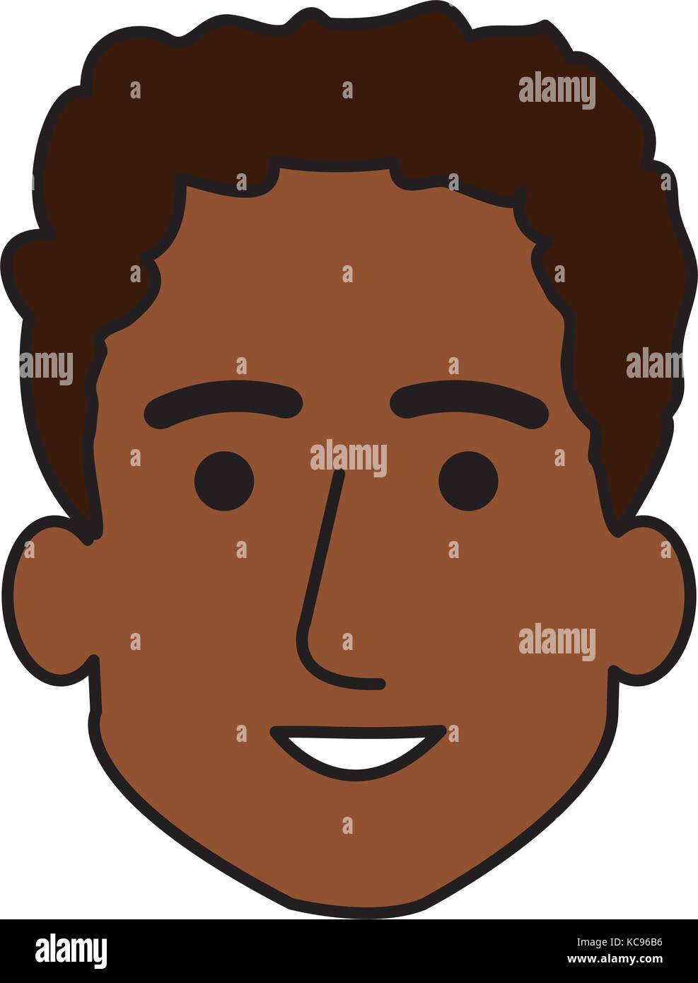 young black man head avatar character vector illustration design Stock ...