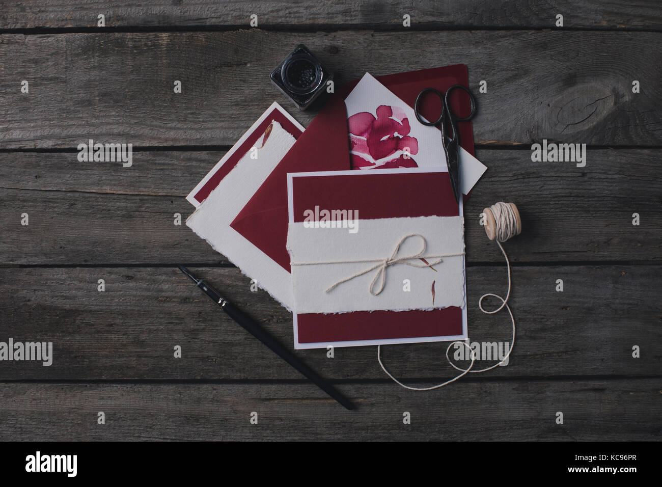 composition of holiday invitations Stock Photo - Alamy