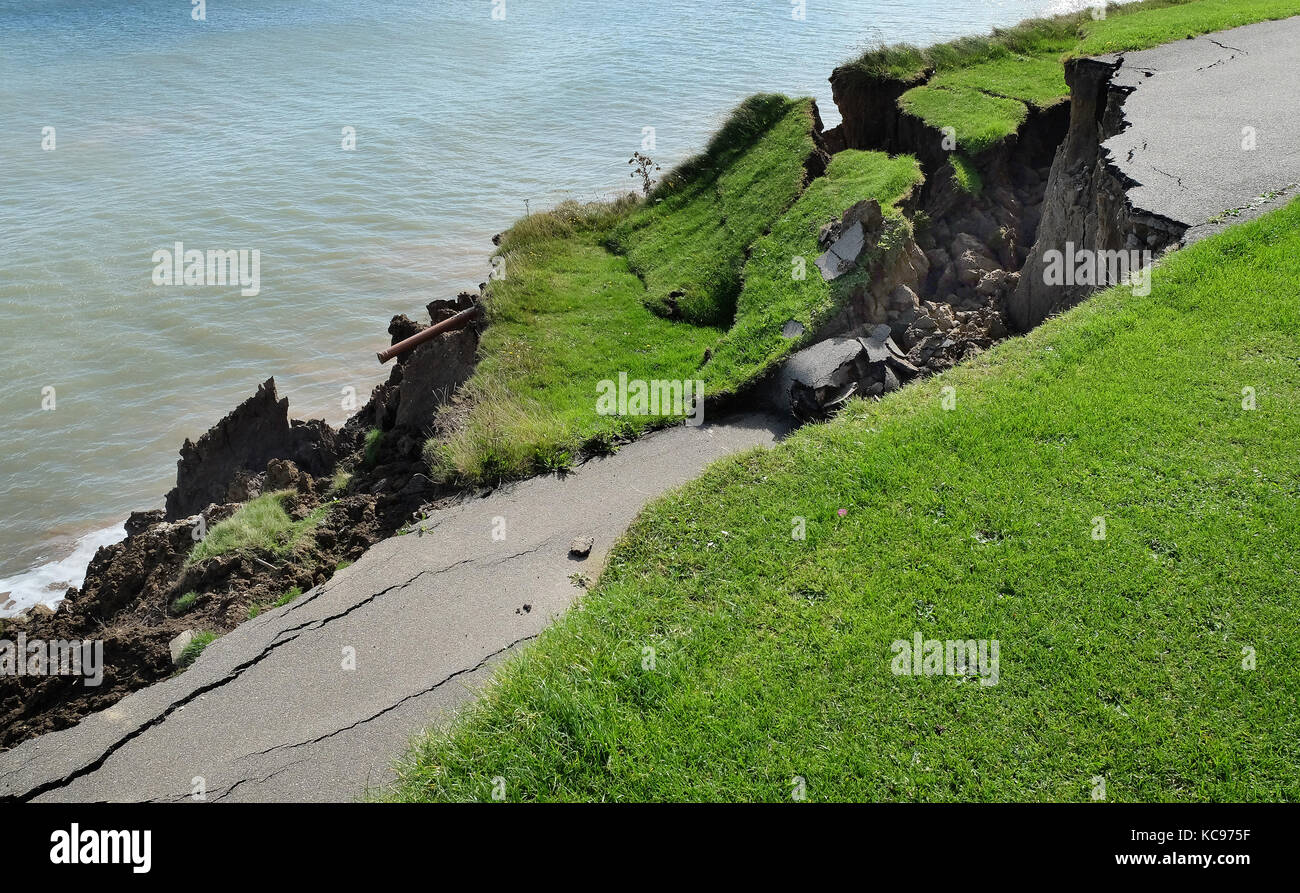 Clay cliff erosion and collapse on the east coast of Yorkshire, UK ...