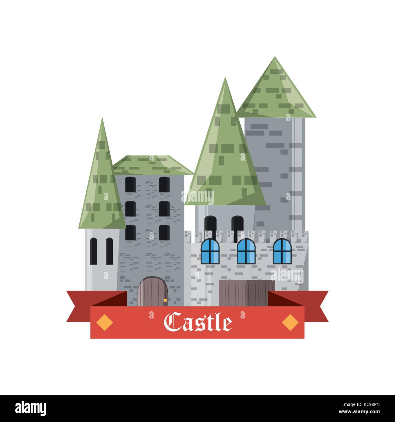 Castle with tower design Stock Vector Image & Art - Alamy