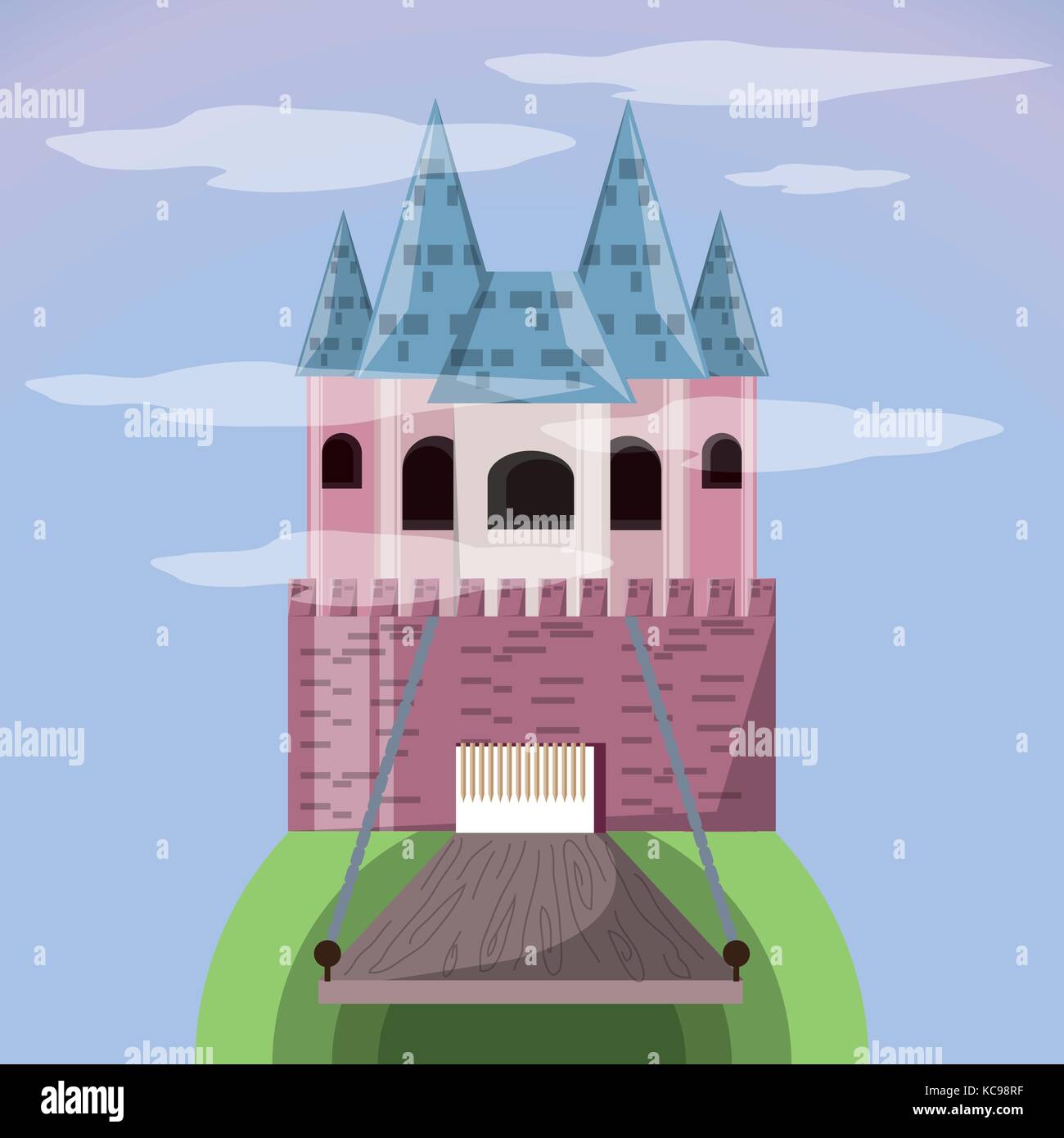Castle with tower design Stock Vector Image & Art - Alamy
