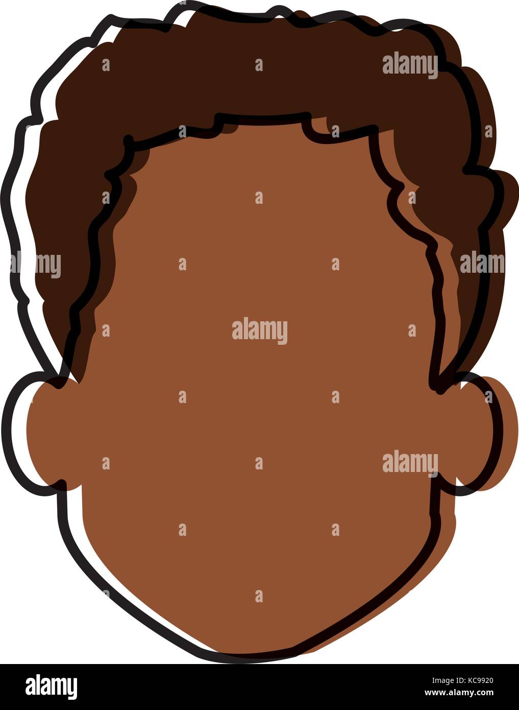 young black man head avatar character vector illustration design Stock ...