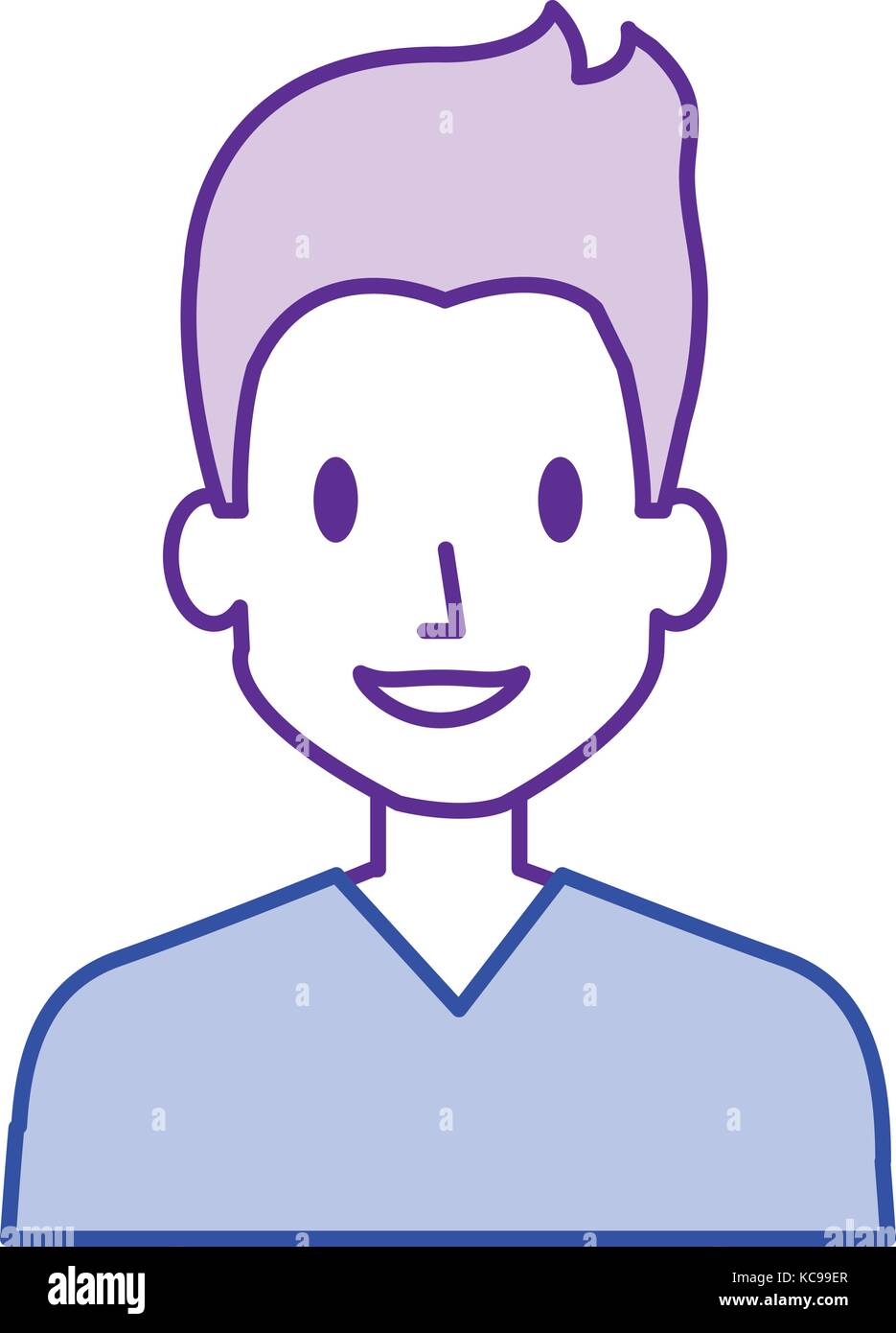 young man avatar character vector illustration design Stock Vector ...