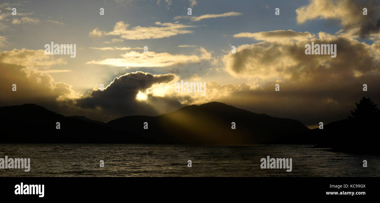Loch Alsh sunset Stock Photo