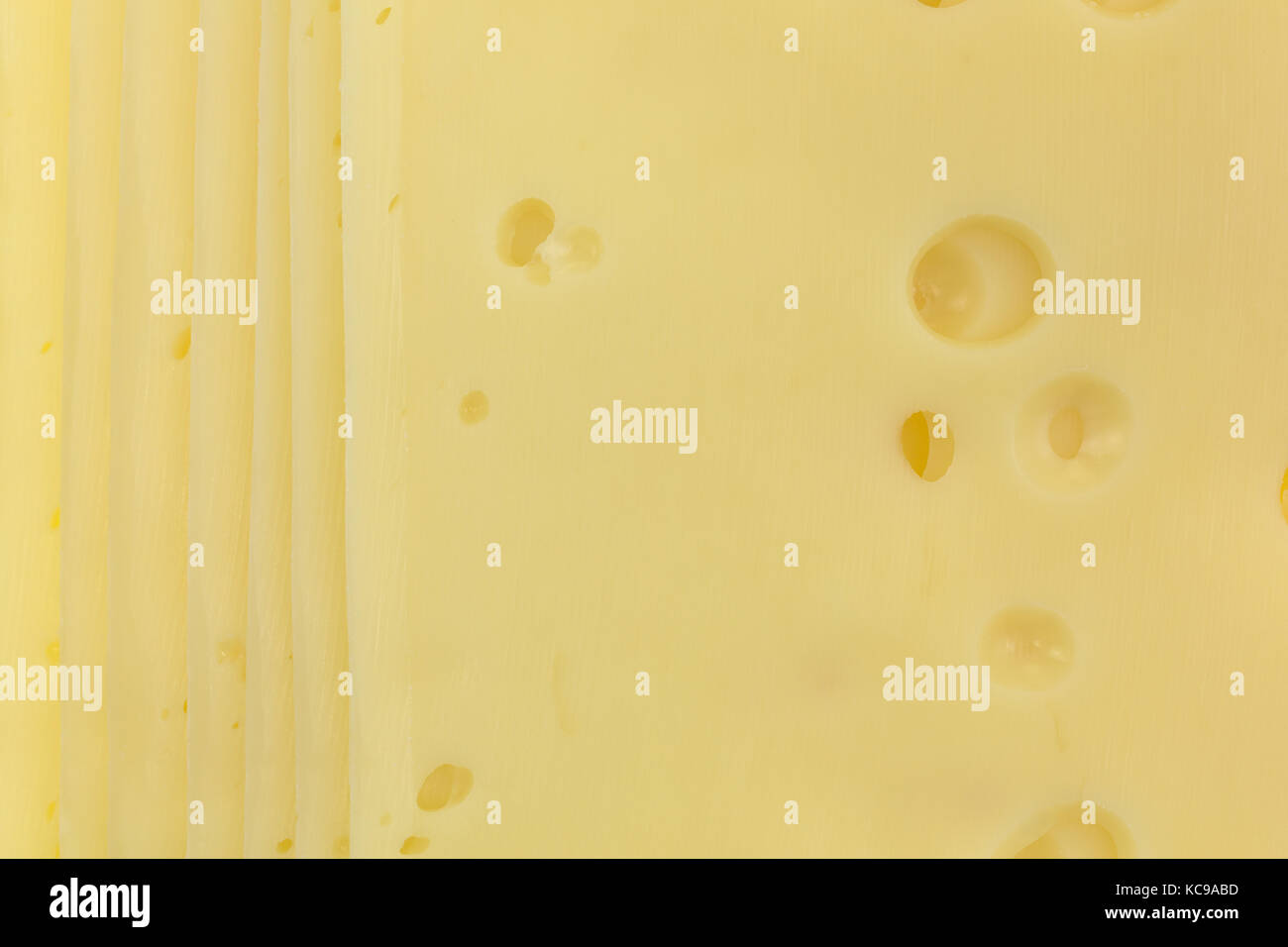 A very close view of low sodium Swiss cheese slices Stock Photo Alamy