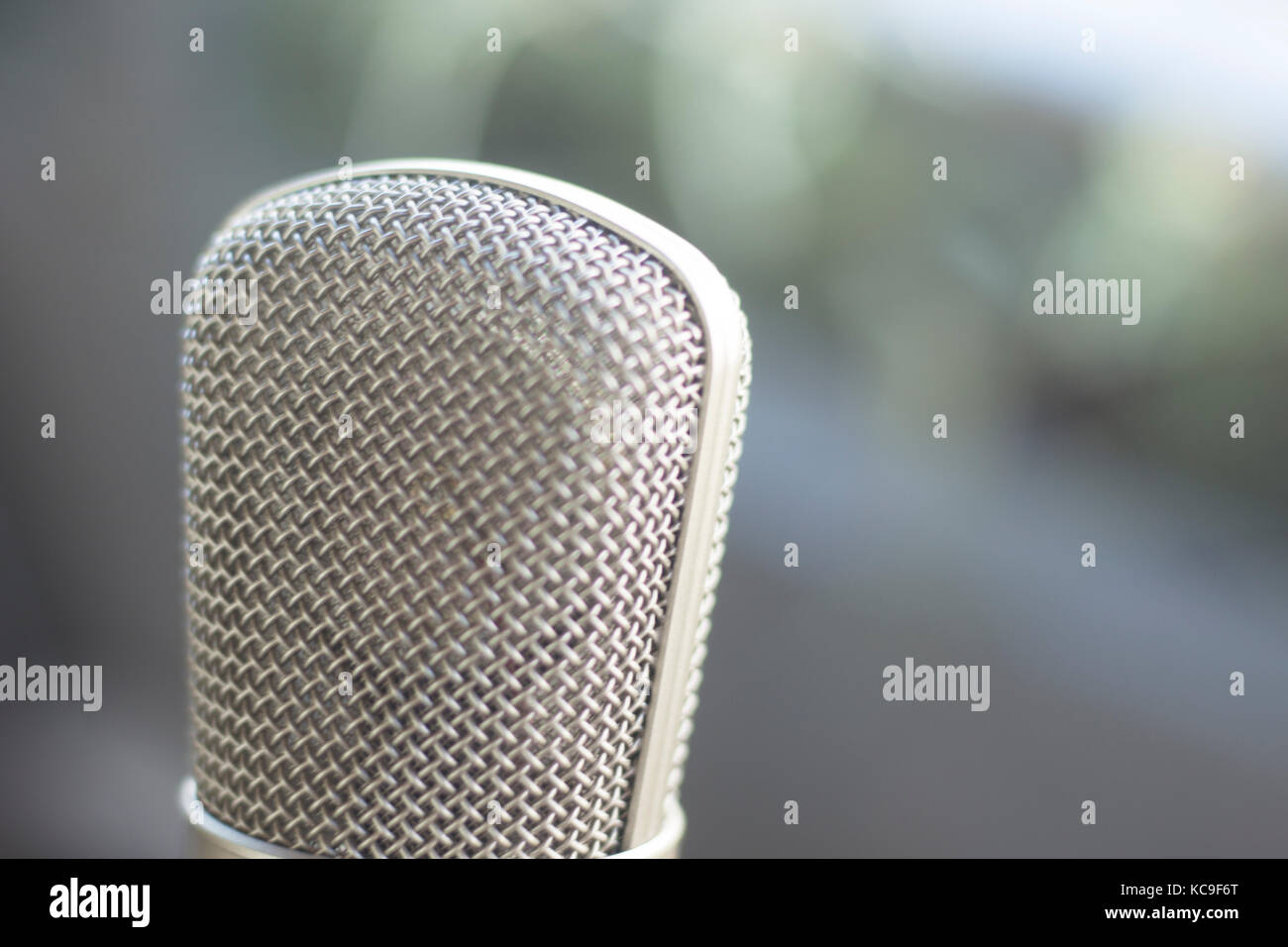 Large diaphragm condenser studio recording voice microphone to record ...
