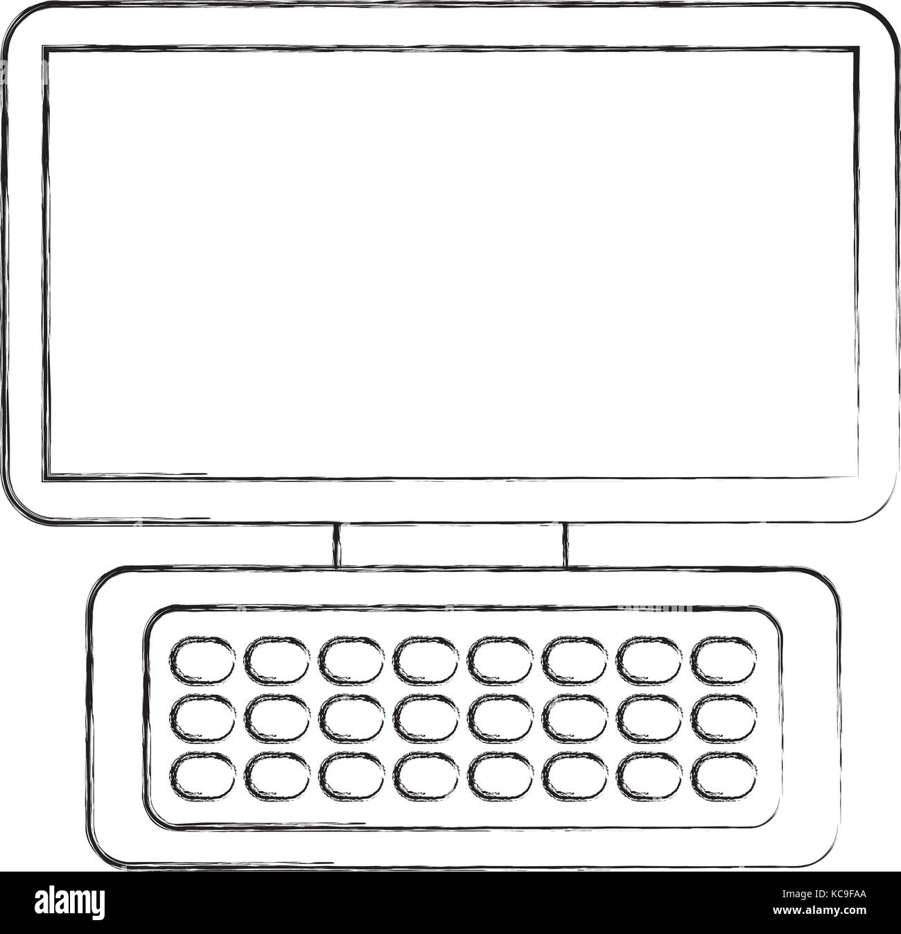 computer keyboard device modern technology wireless Stock Vector Image ...