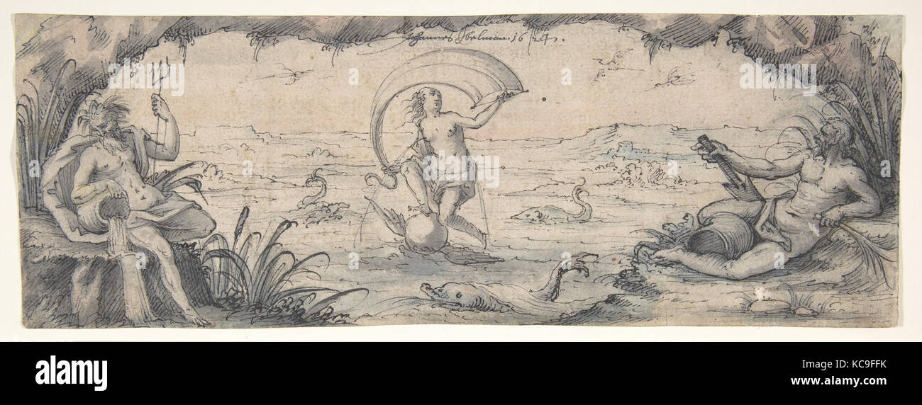 An Allegory of Fortune with Two River Gods, Hans Jakob Ebelmann, 1624 Stock Photo