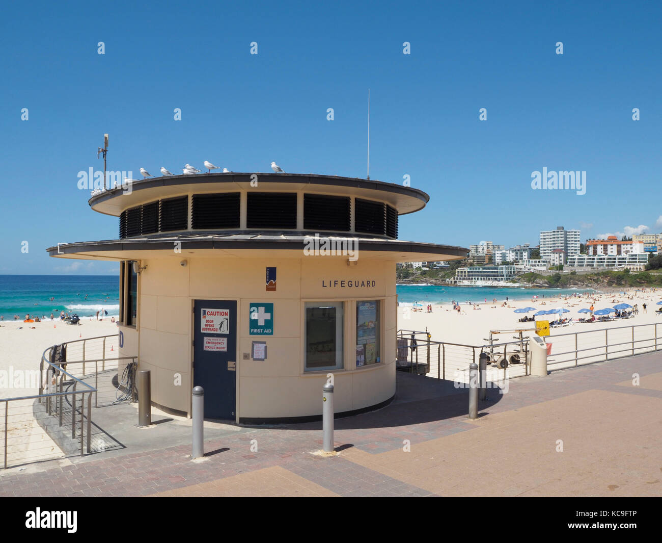 Lifeguard house at Bondi Beach in Sydney, Australia. Stock Photo