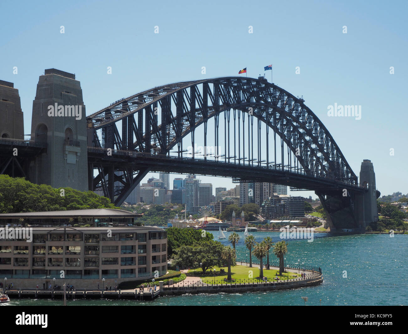 Sydney Habour Bridge in Australia. Stock Photo