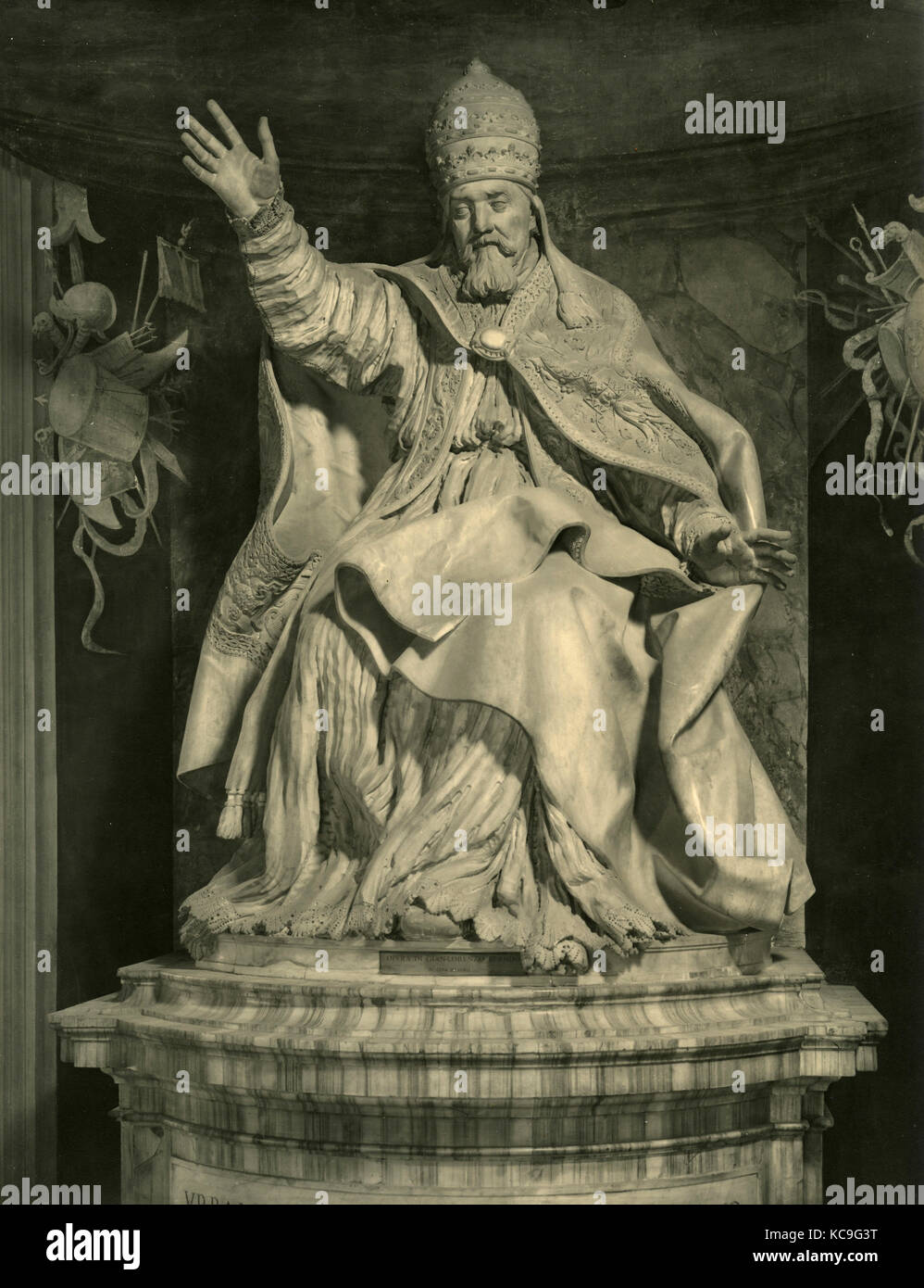 Pope Urban VIII, marble sculpure by Bernini Stock Photo