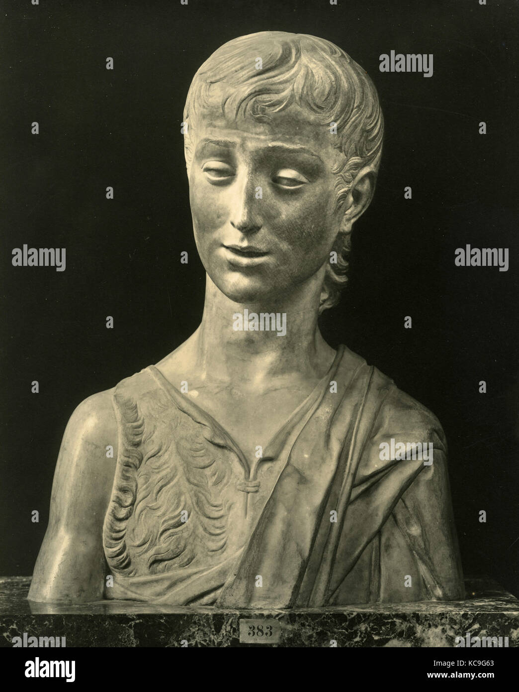 St John the Baptist, marble statue by Donatello Stock Photo - Alamy