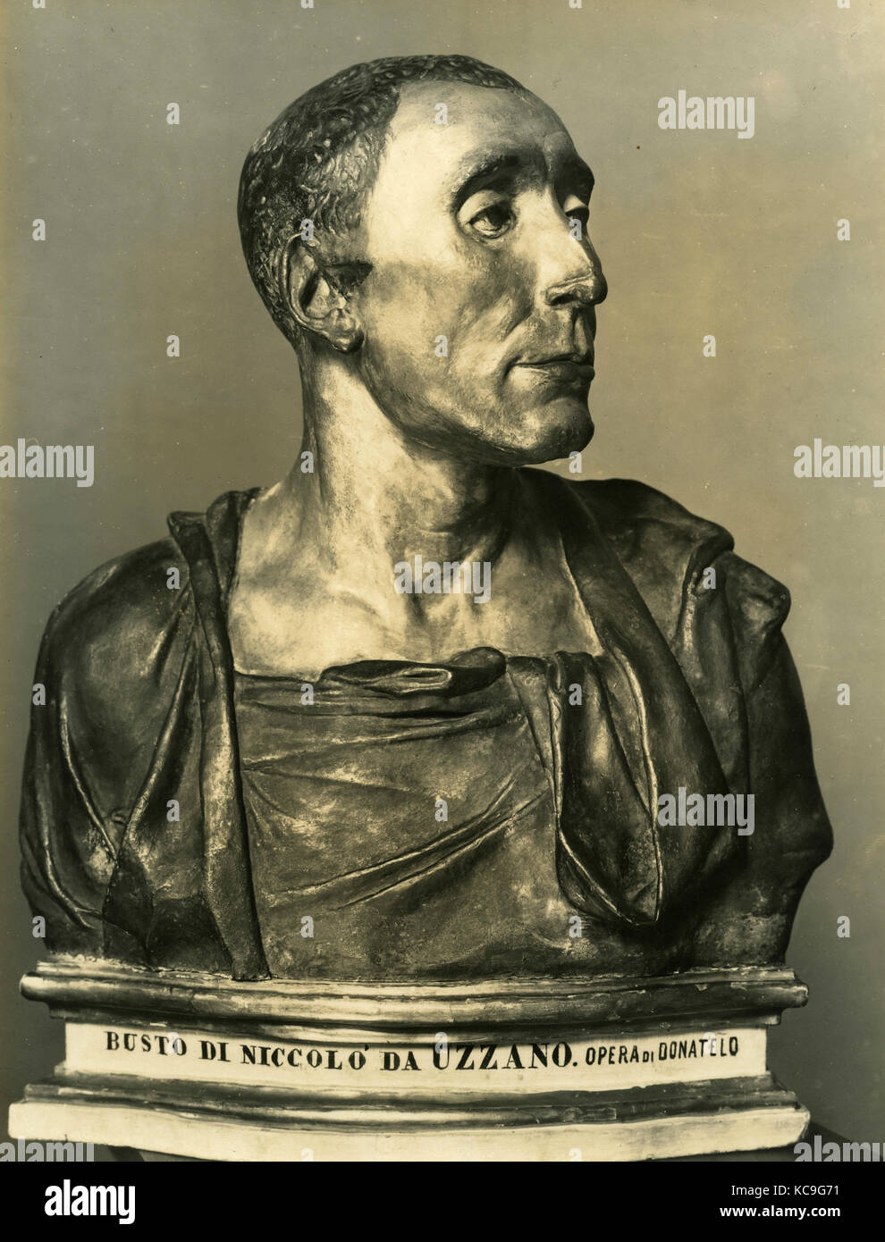 Bust of Niccolò da Uzzano, marble by Donatello Stock Photo