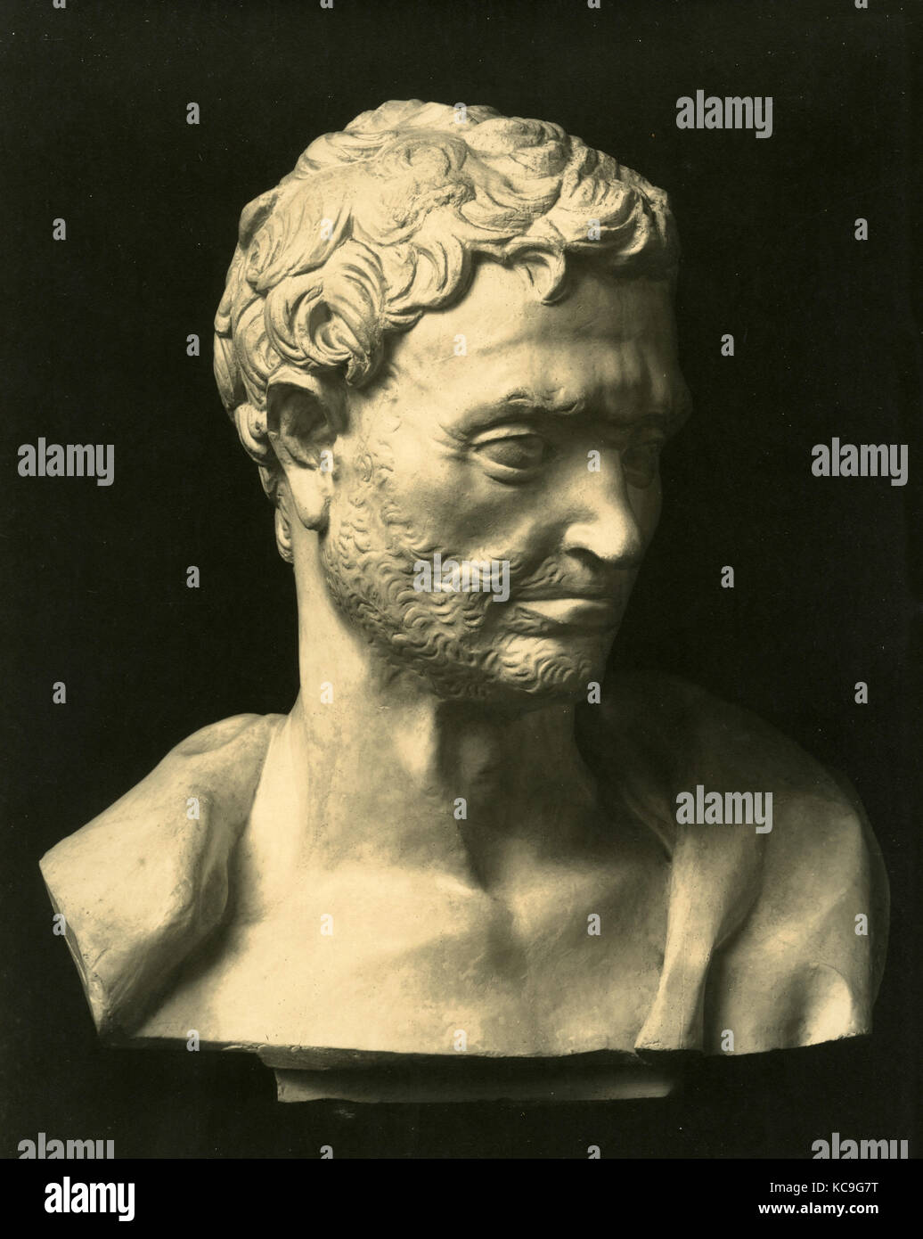 The prophet Jerome, marble statue by Donatello Stock Photo