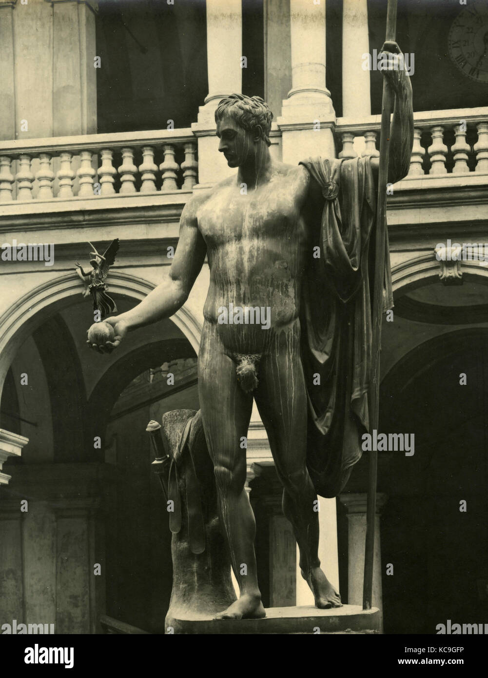 Portrait of Napoleon I, statue by Canova, Palazzo Brera, Milan, Italy Stock Photo