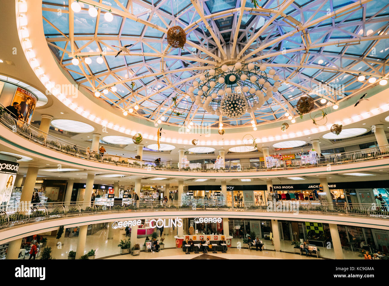 Minsk, Belarus September 5, 2017 The Stolitsa Is A Major Shopping Center In Belarussian