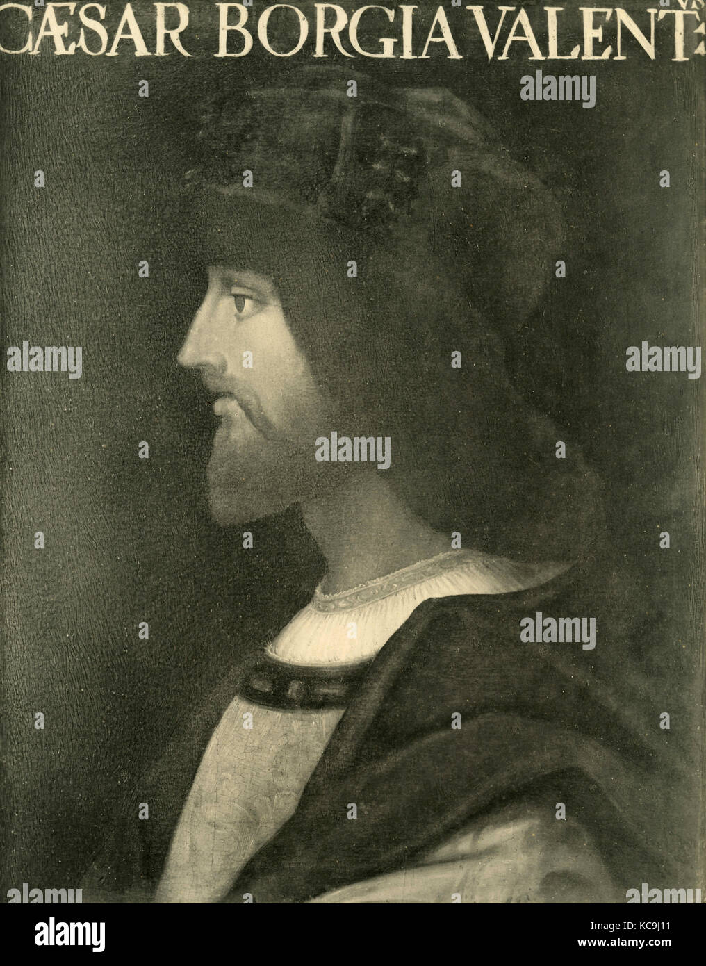 Cesare Borgia, portrait Stock Photo