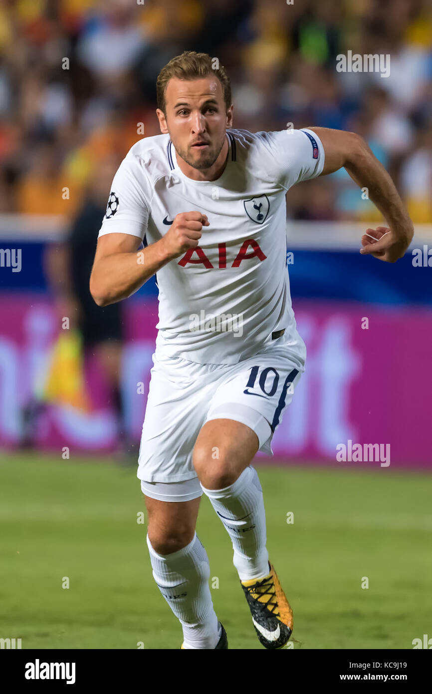 Nicosia, Cyprus - Semptember 26, 2017: Player of Tottenham Harry Kane ...