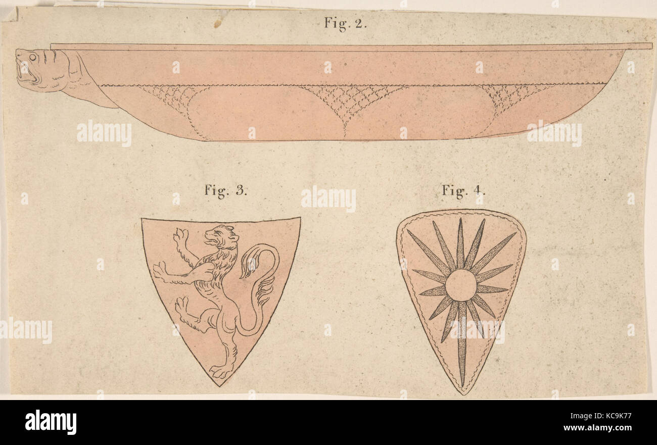 Shield Designs, Anonymous, British, 19th century, second half 19th century Stock Photo