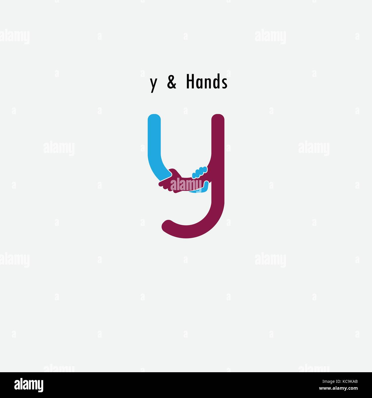Y- Letter Abstract Icon & Hands Logo Design Vector Template.Business