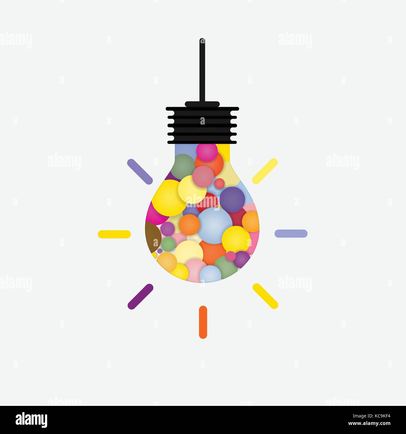 Creative bulb light idea abstract vector design template.Concept of ...