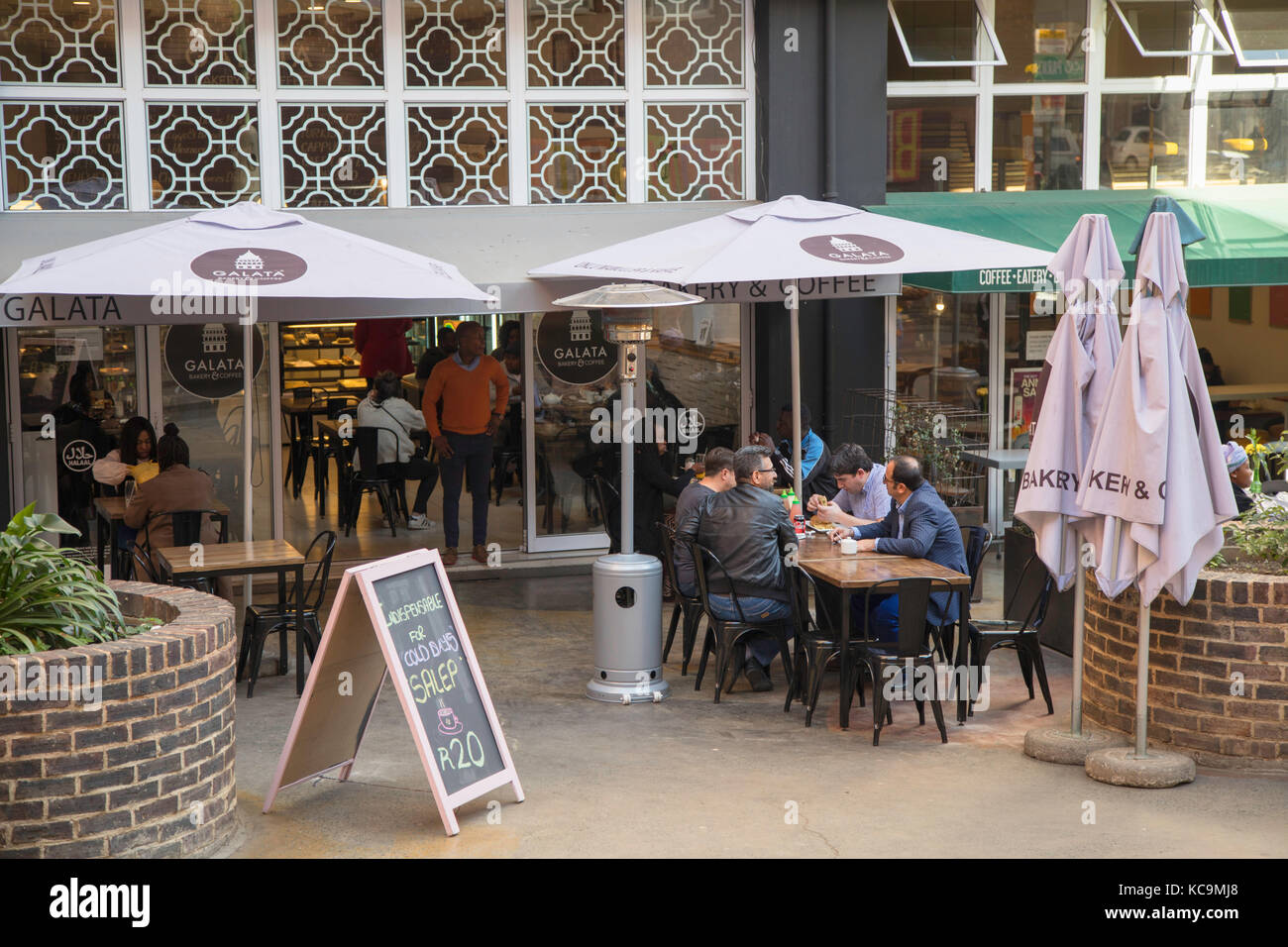 Cafe in Braamfontein, Johannesburg, Gauteng, South Africa Stock Photo