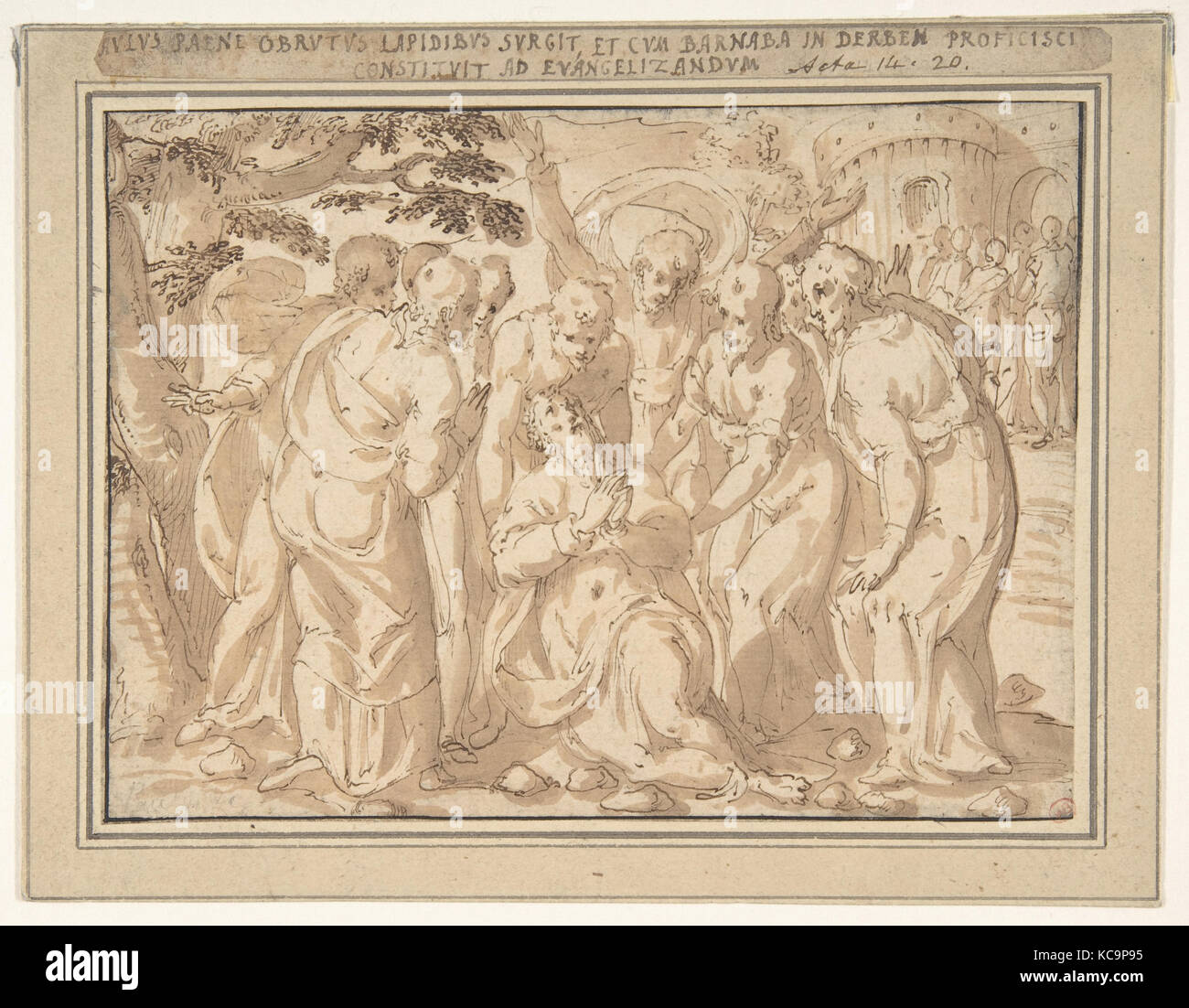 Peerless Immortal Surrounded By Demonic Disciples Saint Paul Surrounded by Disciples after His Lapidation at Lystra (Acts