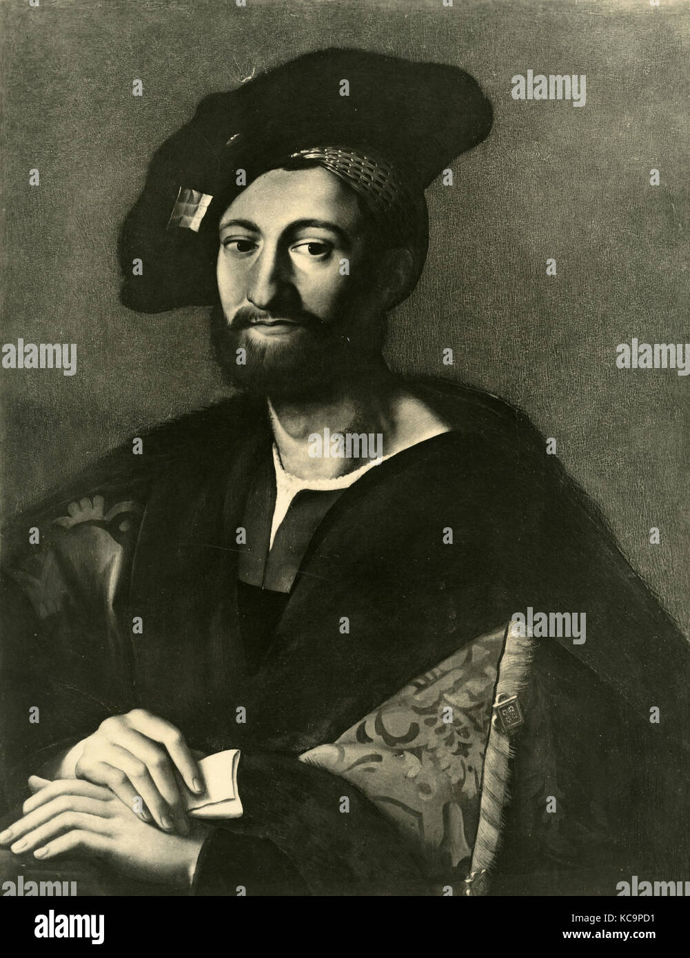 Portrait of Giuliano de' Medici, painting by Alessandro Allori Stock Photo