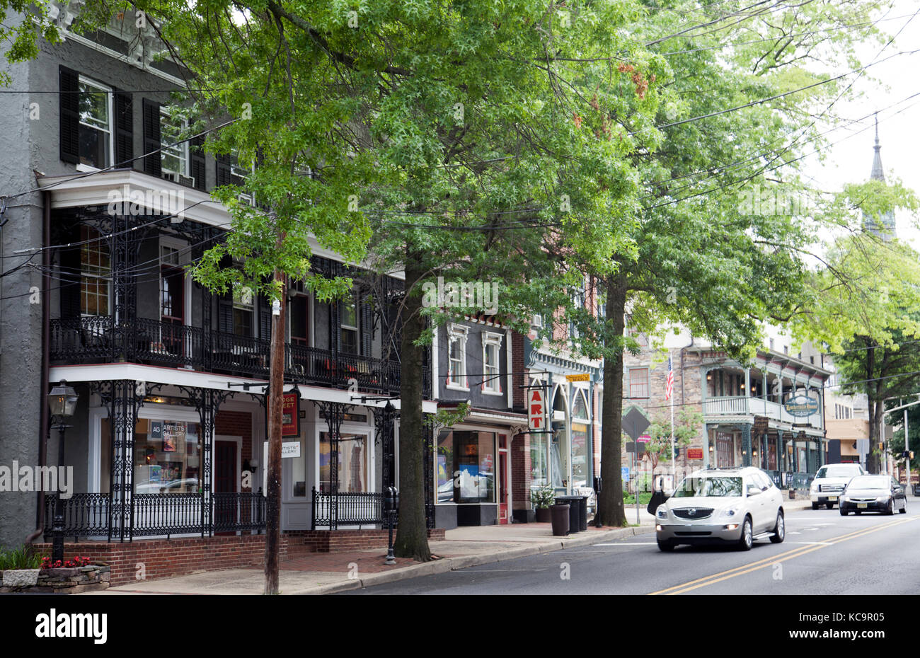 Riverside Town of Lambertville NJ USA Stock Photo Alamy