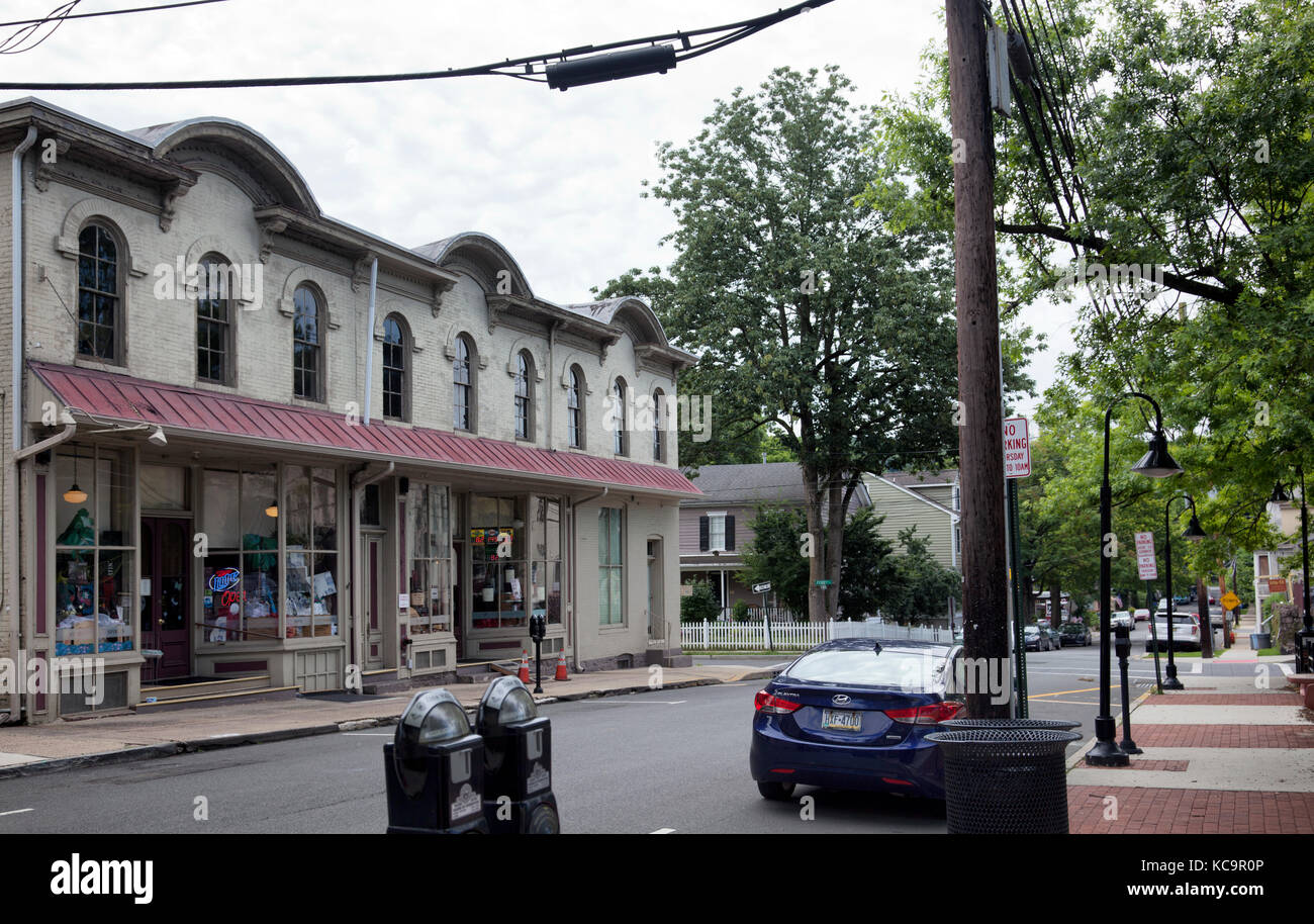 Riverside Town of Lambertville NJ USA Stock Photo Alamy