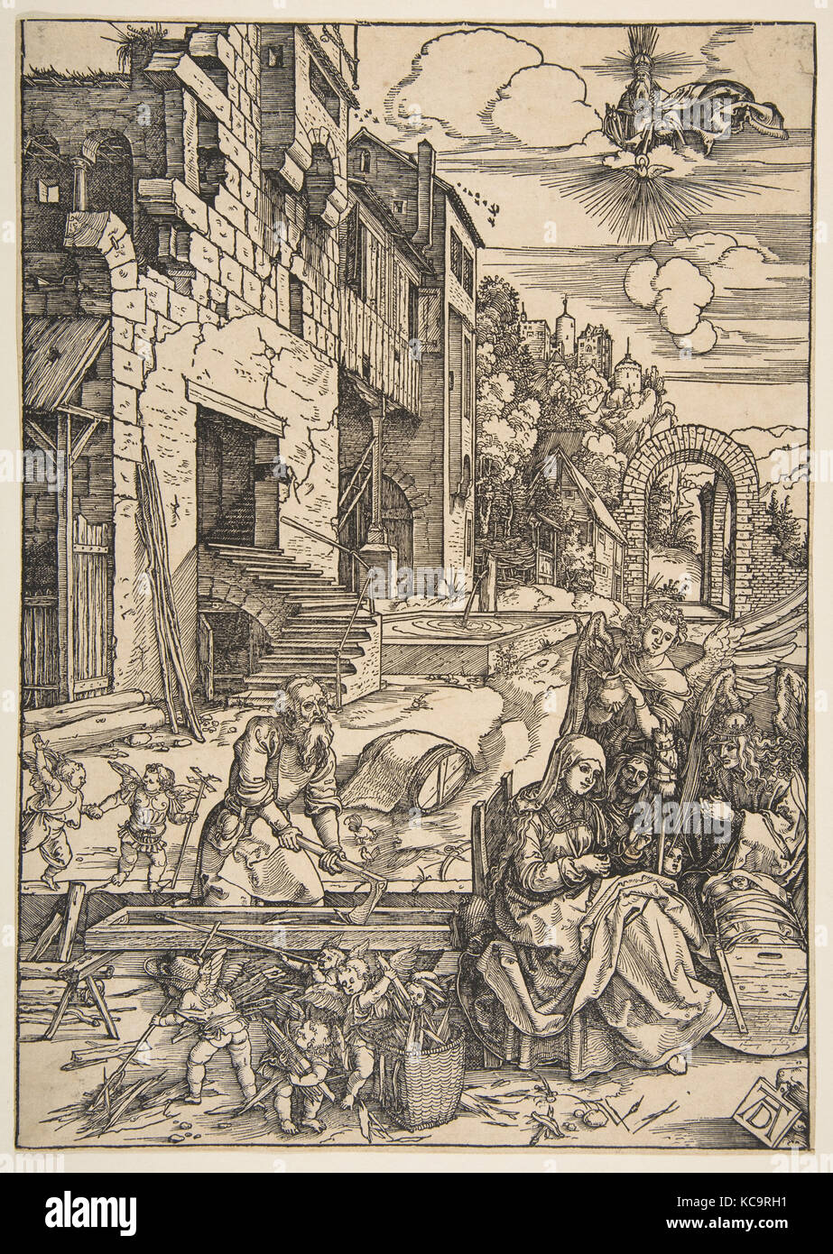 The Sojourn of the Holy Family in Egypt, from The Life of the Virgin, Albrecht Dürer, after 1511 Stock Photo