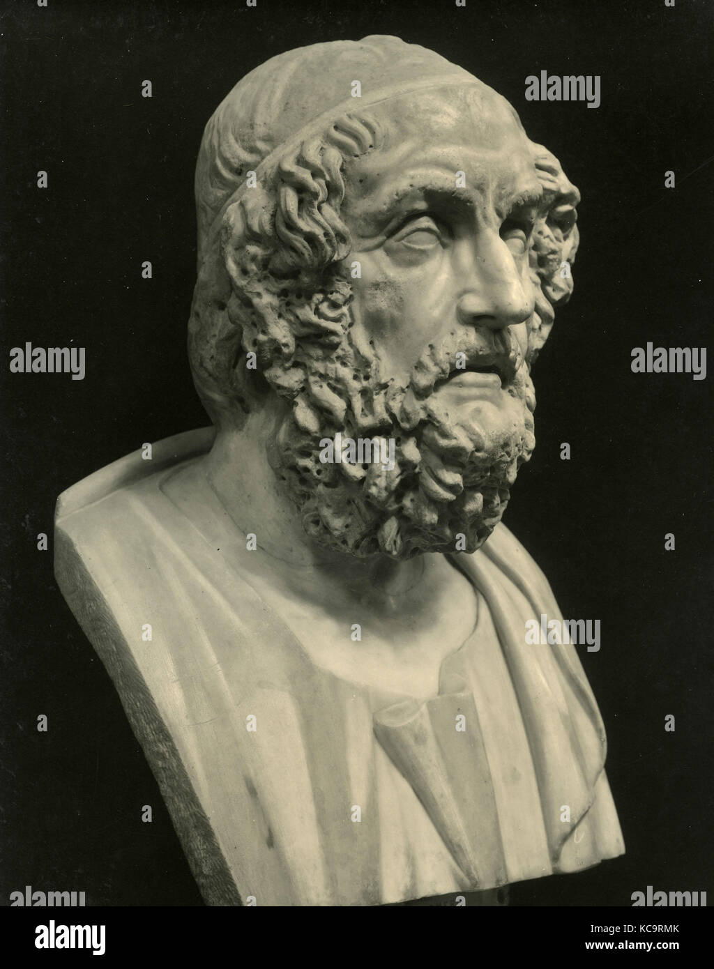 Homer, marble head Stock Photo