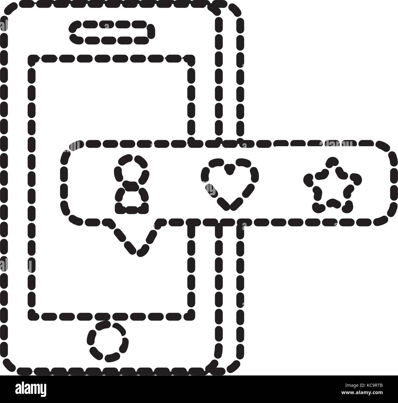 dotted shape smartphone technology with chat bubble Stock Vector Image ...