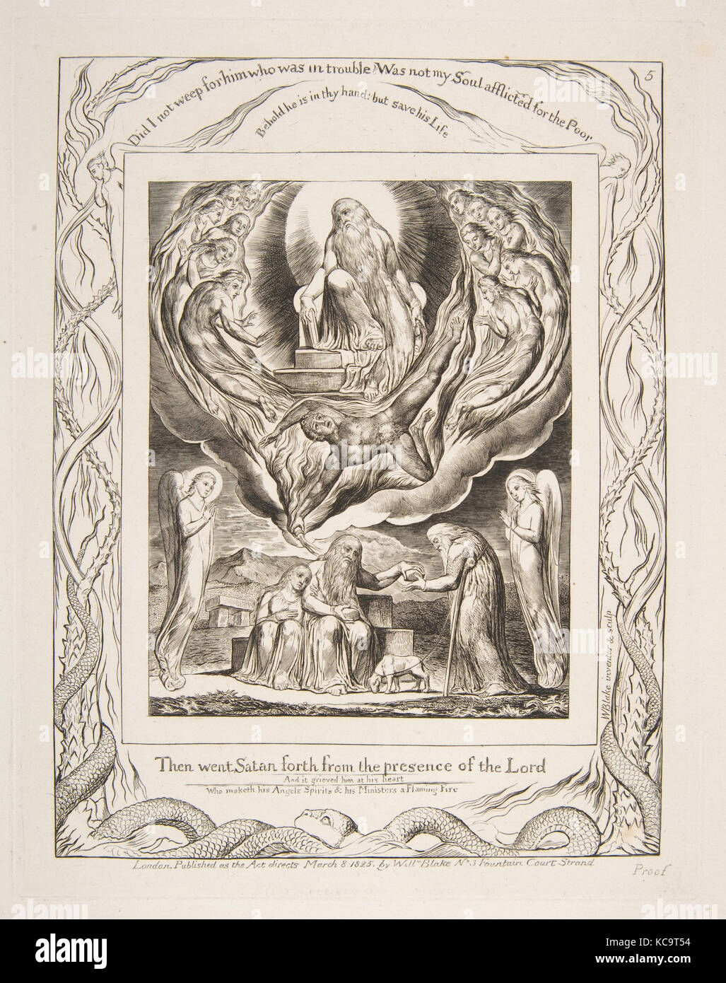 Satan Going Forth fron the Presence of the Lord, from Illustrations of