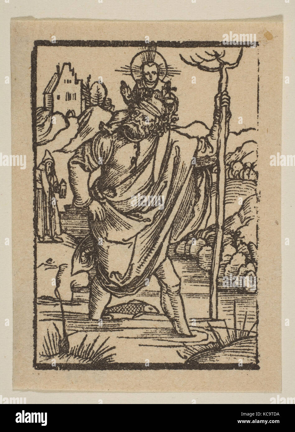 Saint Christopher, n.d., Woodcut, sheet: 2 3/8 x 1 5/8 in. (6.1 x