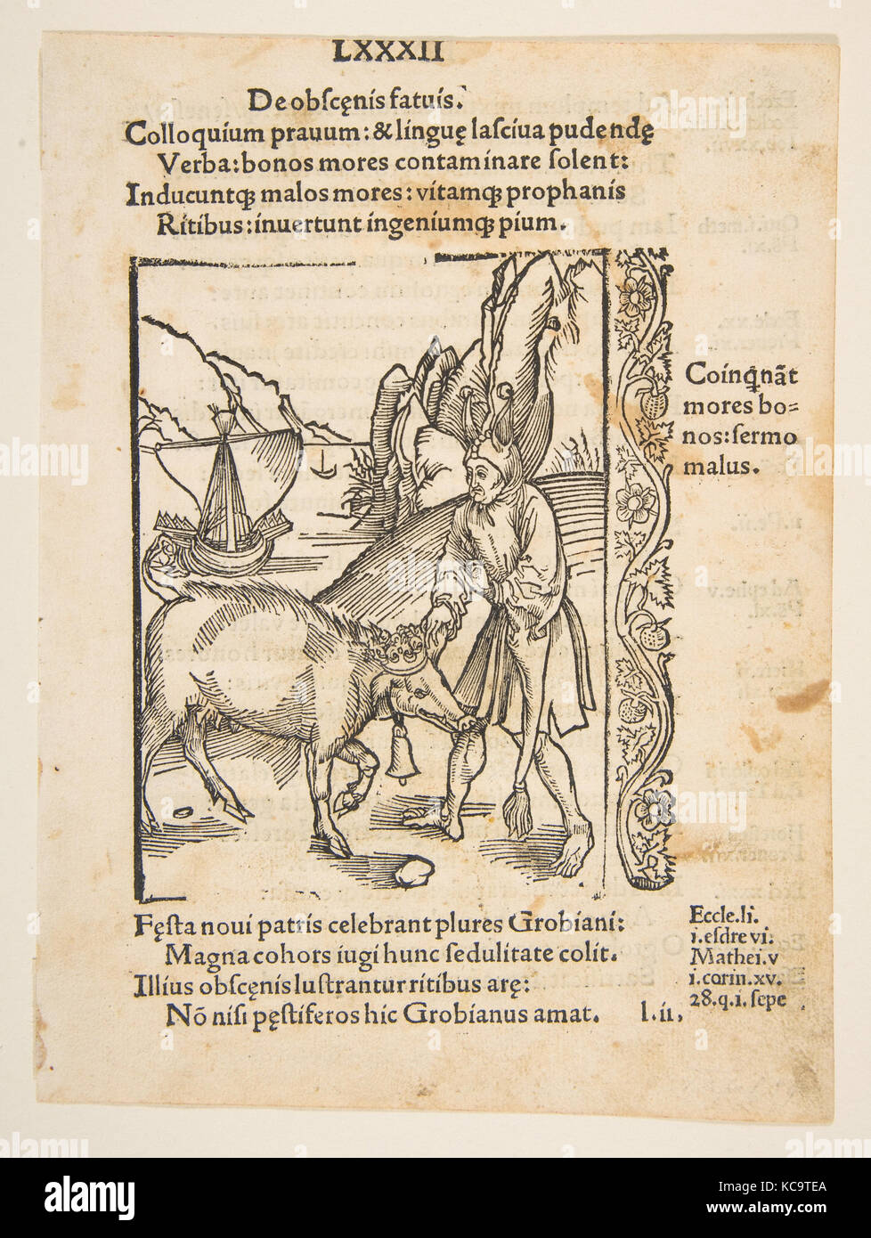 Illustration from Sebastian Brandt: Navis Stultifera, Basle, Bergmann van Olpe, 1497, Albrecht Dürer, n.d Stock Photo
