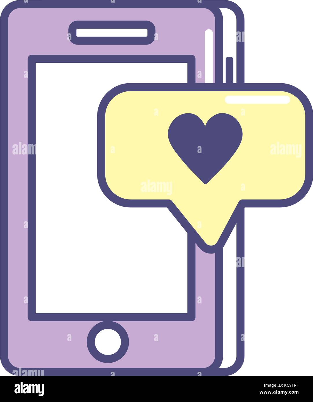 smartphone technology with chat bubble Stock Vector Image & Art - Alamy