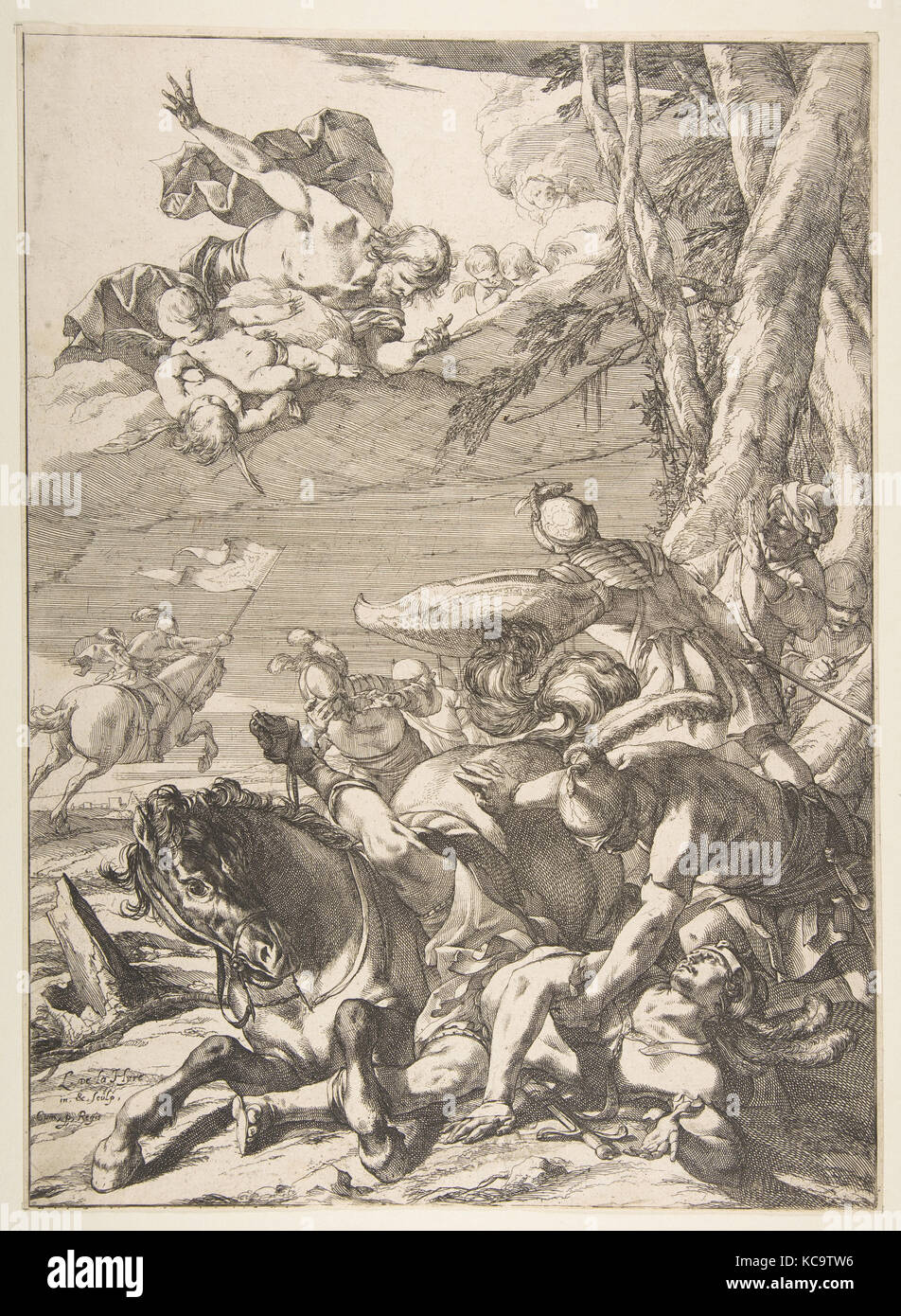 Conversion of St. Paul, Laurent de La Hyre, ca. 1637 Stock Photo