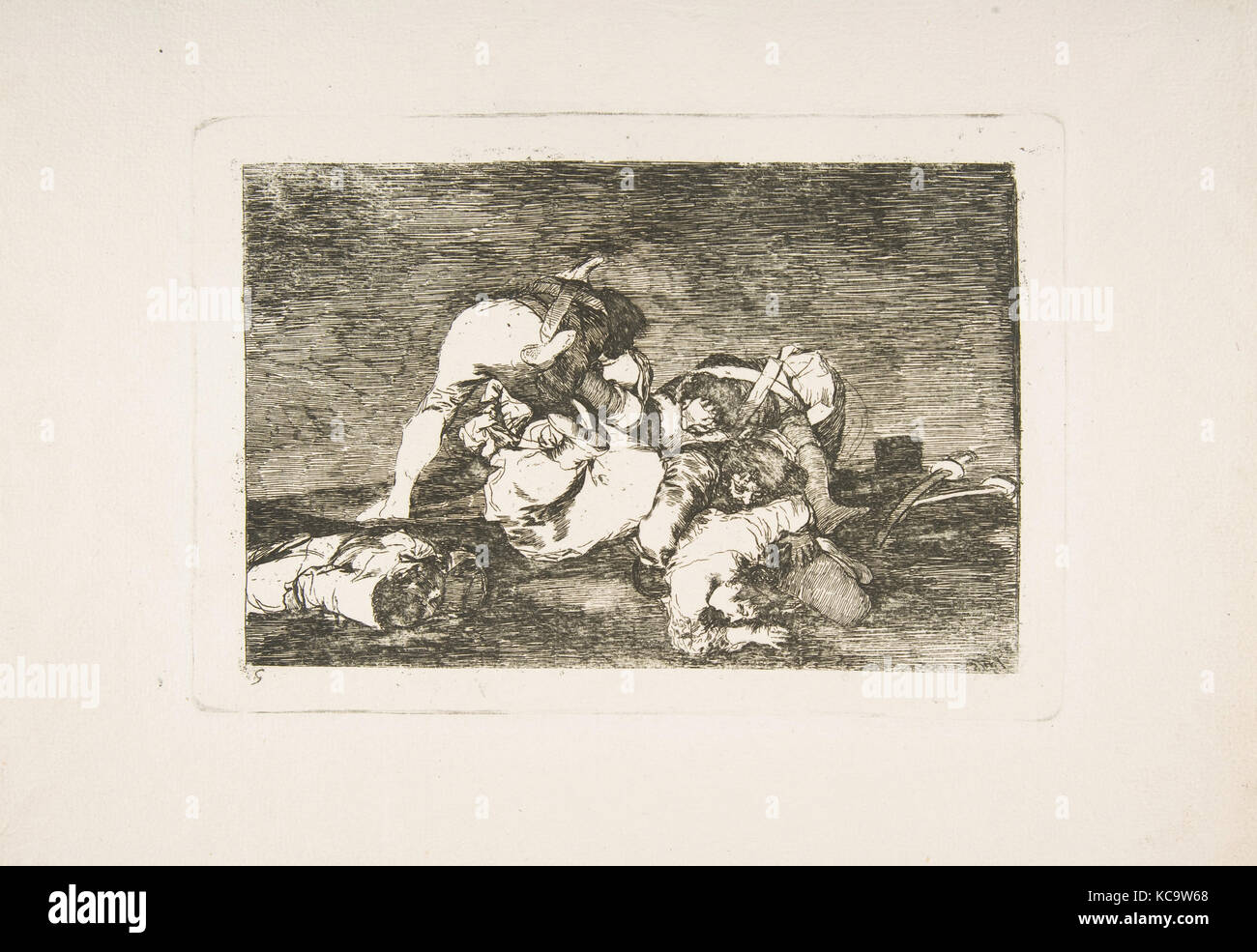 Plate 10 from 'The Disasters of War' (Los Desastres de la Guerra):Nor do these (Tampoco), Goya, 1810 Stock Photo